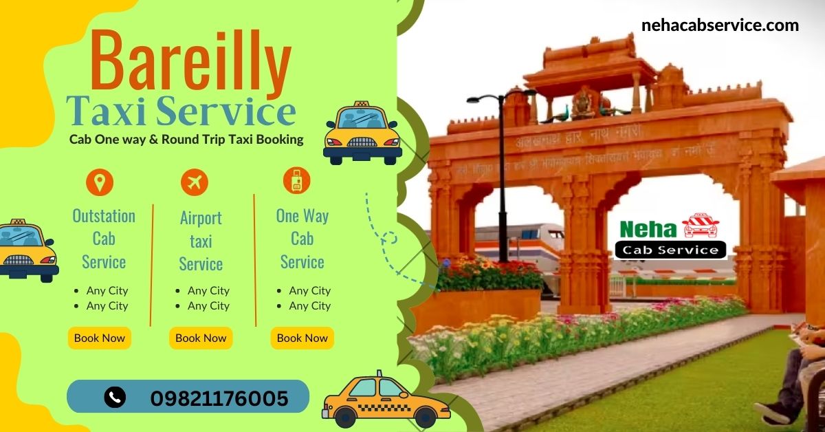 Bareilly to Agra Cab Booking One way & Round Trip Taxi